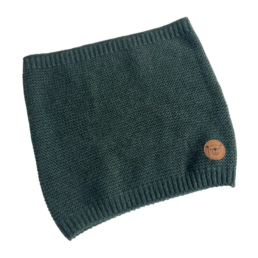 H&M Garter Stitched Tube Scarf - Green